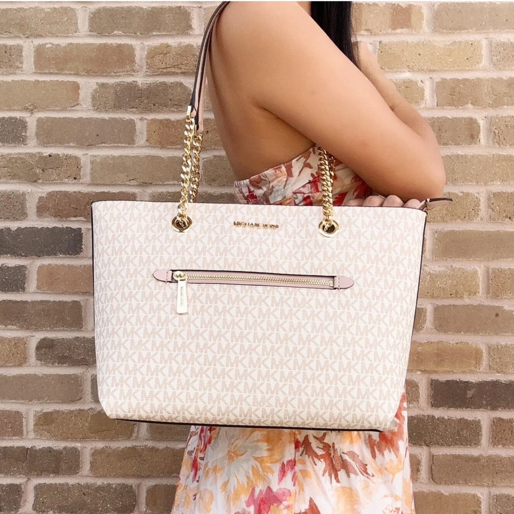Bundle💞Michael Kors Front Zip Pocket Tote Bag + Wallet - Picture 2 of 11